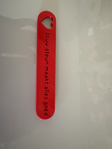 Sleutelhanger met tekst